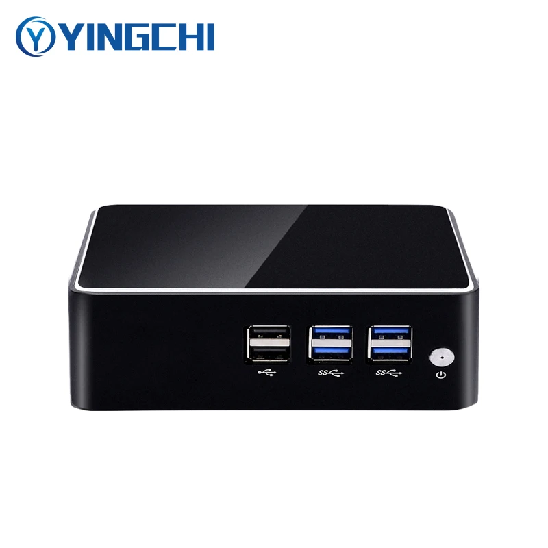 YINGCHI Mini PC Intel Celeron 2955U Pentium 3556U HD and VGA Dual Ports Home Home Office Desktop Computer