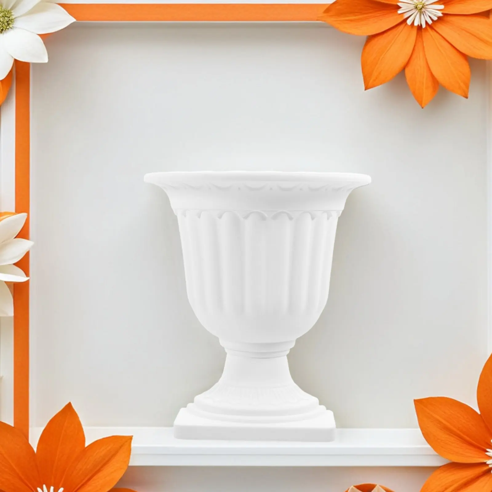 Creative Vase Plaster Vintage Style Flower Holder Wall Mounted Rustic Decor for Office Study and Living Space