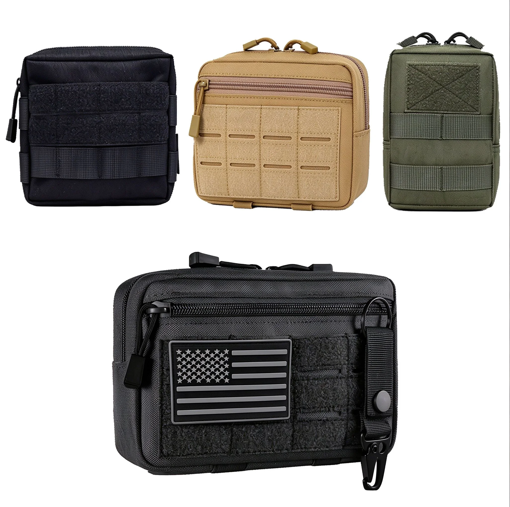 EDC Molle Tactical Pouch Waist Pack Compact Utility Waist Belt Medical Phone Case Outdoor Hunting Accessories Multifunctional