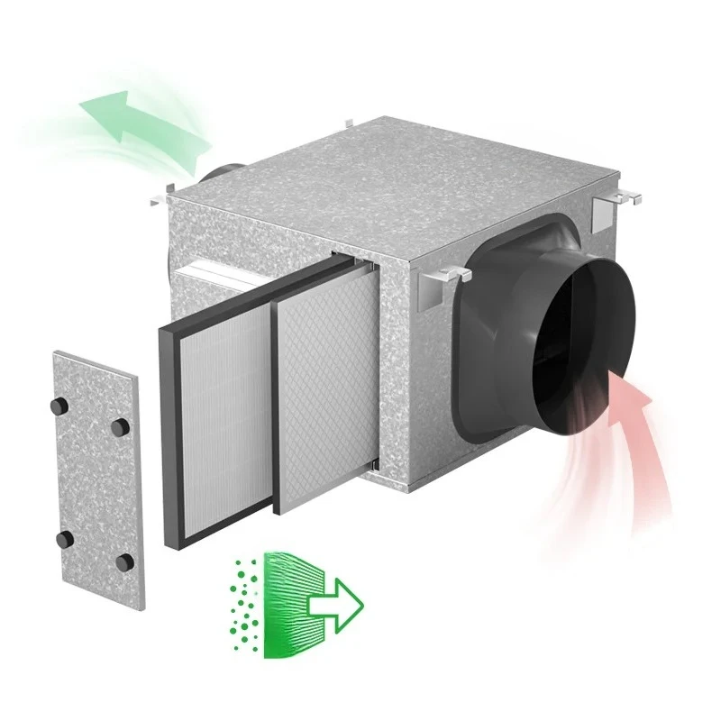 E-VIPO HEPA Fresh Air Ventilation System Single Room Air     PM2.5 Smoking Extract UVU Unidirectional Ventilation Unit