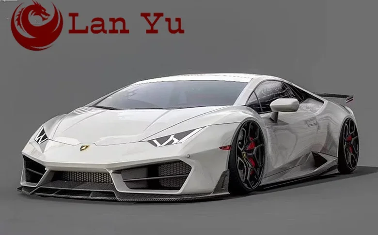 

For Lamborghini Huracan LP580 LP610 refitted dry carbon fiber front lip skirt rear bumper cover leaf plate