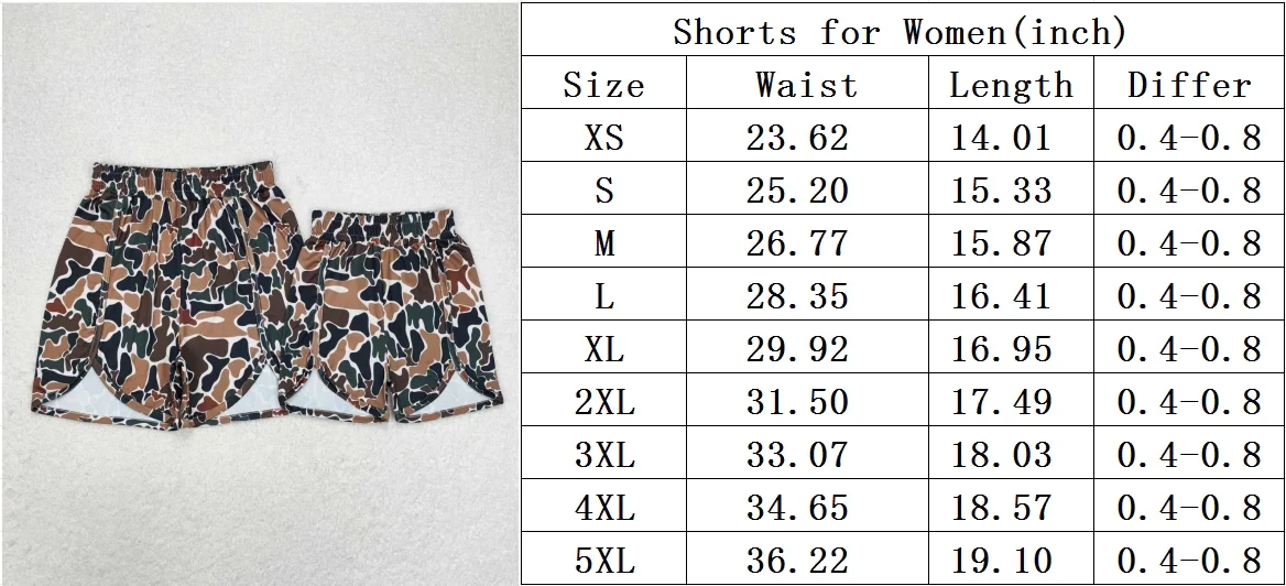 Wholesale hot sale western boutique clothes  Adult Women Summer Camo Bottoms Shorts