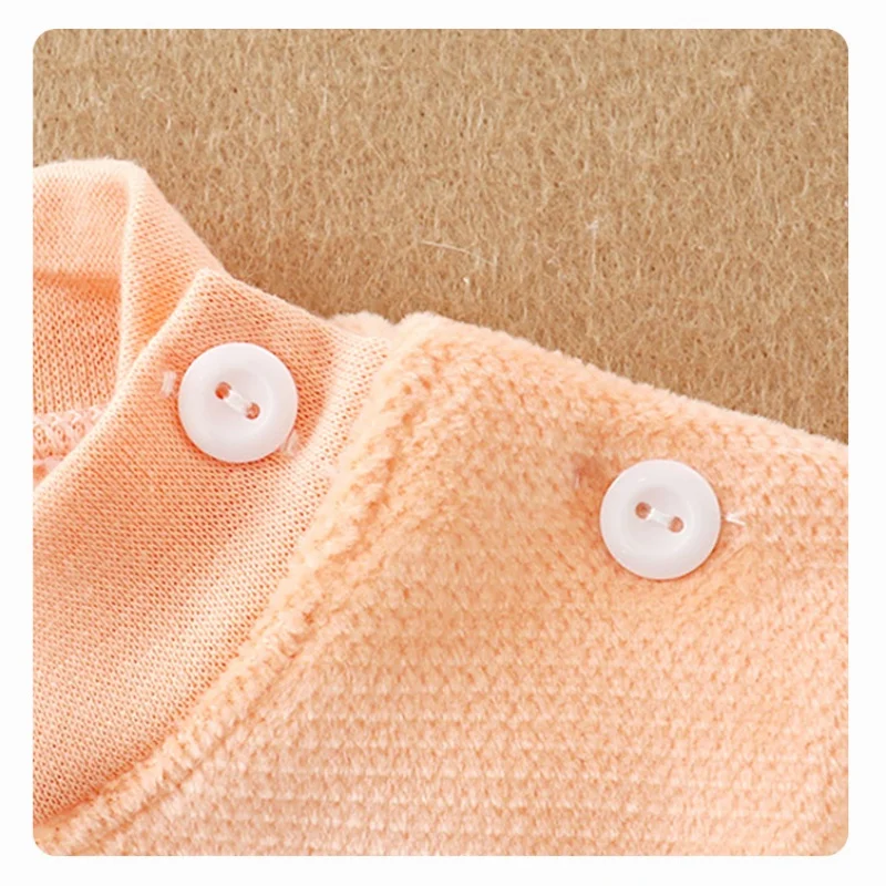 Herbst Winter Baby Plüsch Fleece Verdickte Thermo-unterwäsche Sets 0-4Y Kind Junge Mädchen Hohe Taille Warme Homewear Top und Hosen Outfit – Detail 10