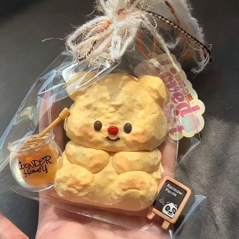 Giocattolo Squishy a Forma di Orso per Adolescenti Antistress Portatile Simpatico Fidget Sensoriale Scrivania da Ufficio Spremere Regalo per Natale Halloween