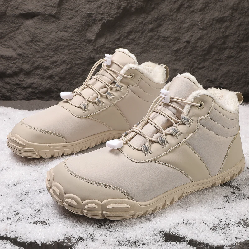 

Winter New Men's and Women's Five-Finger Outdoor Warm Non-Slip Sports Casual Cotton Shoes High-Top Snow Boots