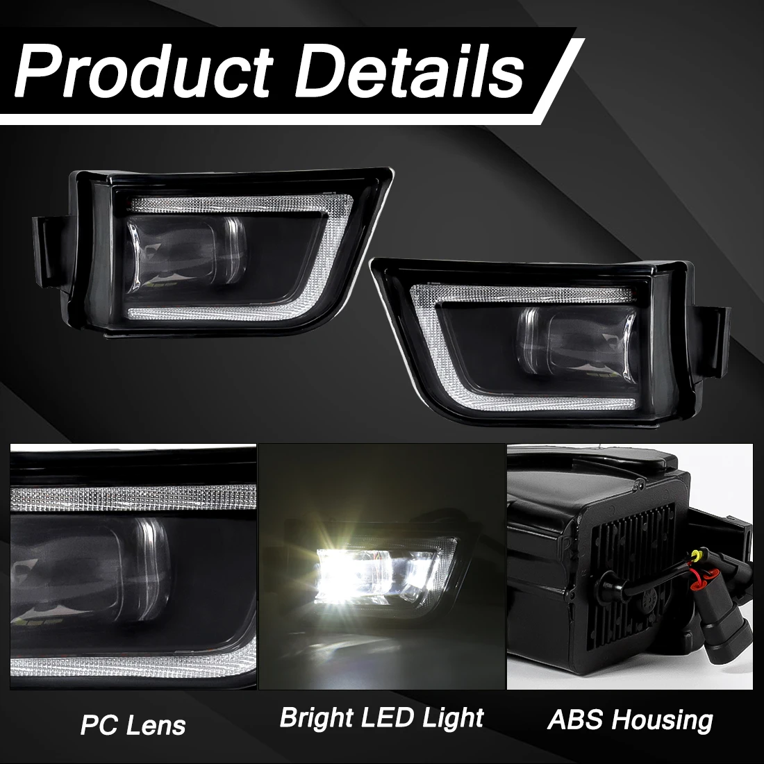 Car LED DRL Fog Light Kit For Toyota 4Runner 4 Runner 2003 2004 2005 Daytime Running Light DRL Turn Signal Fog Lamp Assembly 12V