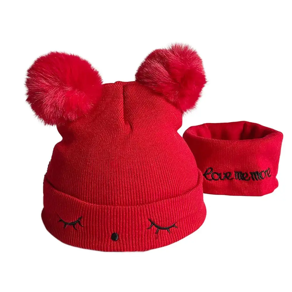 

Ears Autumn Winter Infant Ears Protection Toddler Cap Winter Hats Scarf Set Boy Girl Cap Lovely Beanie Hat Infant Knitted Hat
