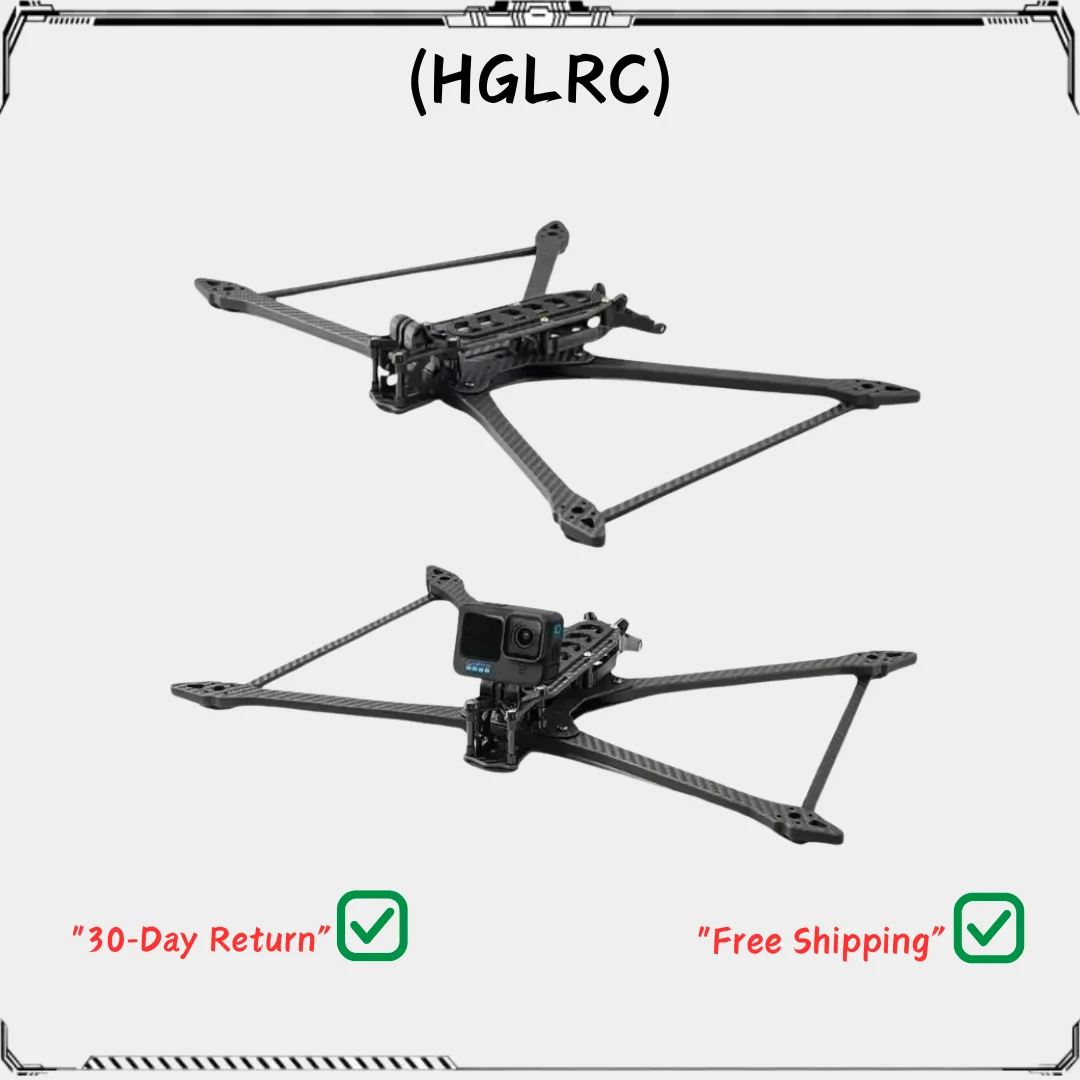 

HGLRC Новый комплект рамы Rekon10 PRO LR 455 мм 10 дюймов 3K из углеродного волокна для FPV фристайл 10-дюймовых дронов LR10 дальнего действия DIY Запчасти