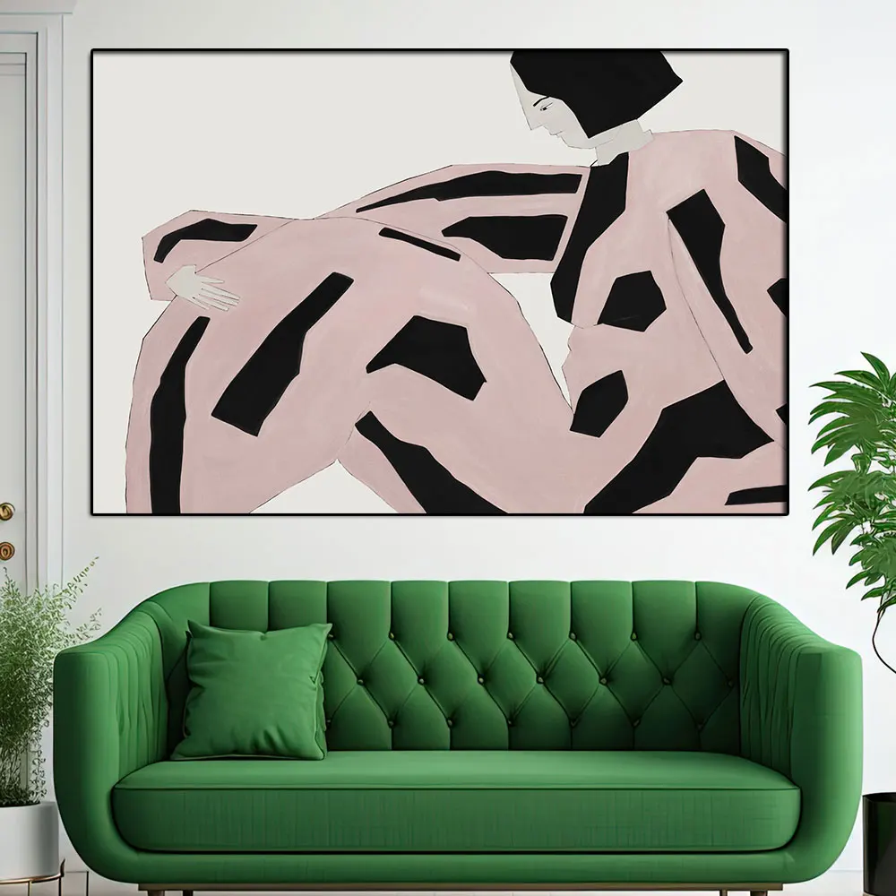 Beautiful Ladies Minimalist Posters and Print Abstract People Mid Century Art Canvas Modern Painting Living Room Home Decor Gift