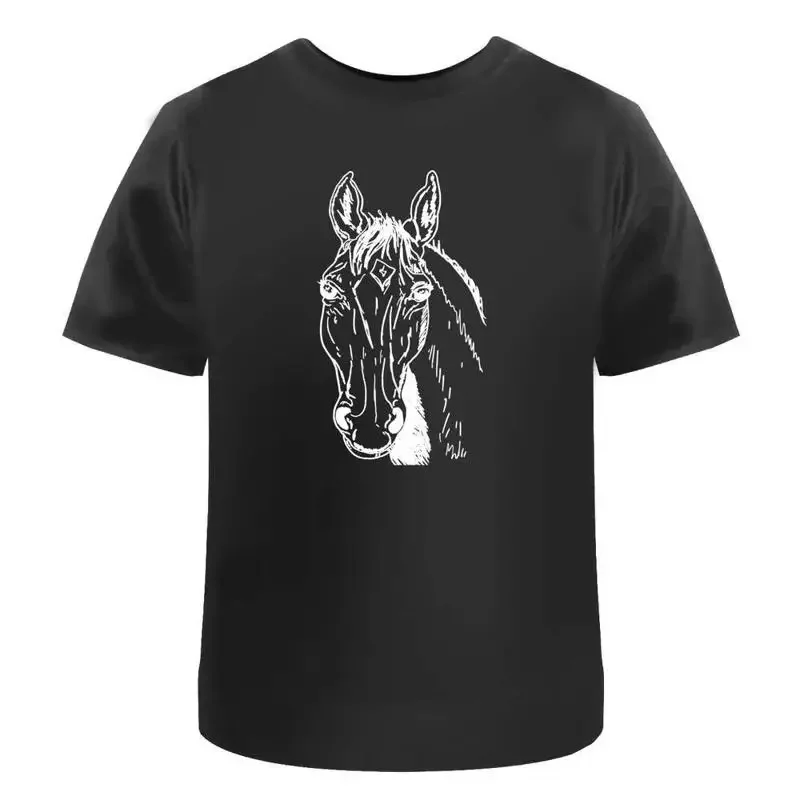 Horse Head' Cotton T Shirt Ta017247