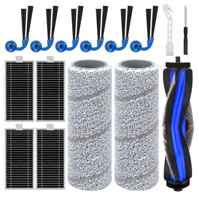 Ensemble de pièces de rechange A23F (15 pièces), accessoire pour aspirateur robot Ecovacs Deebot X11 Omnicyclone : brosse latérale principale, rouleau de nettoyage, filtres HEPA inclus.