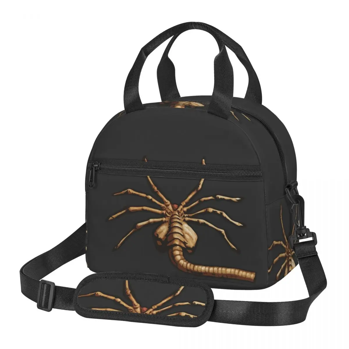 FaceHugger Alien Xenomorph Shoulder  Lunch Bags Insulated Bento Box Portable Lunch Tote Picnic Bags Thermal Bag for Woman Girl