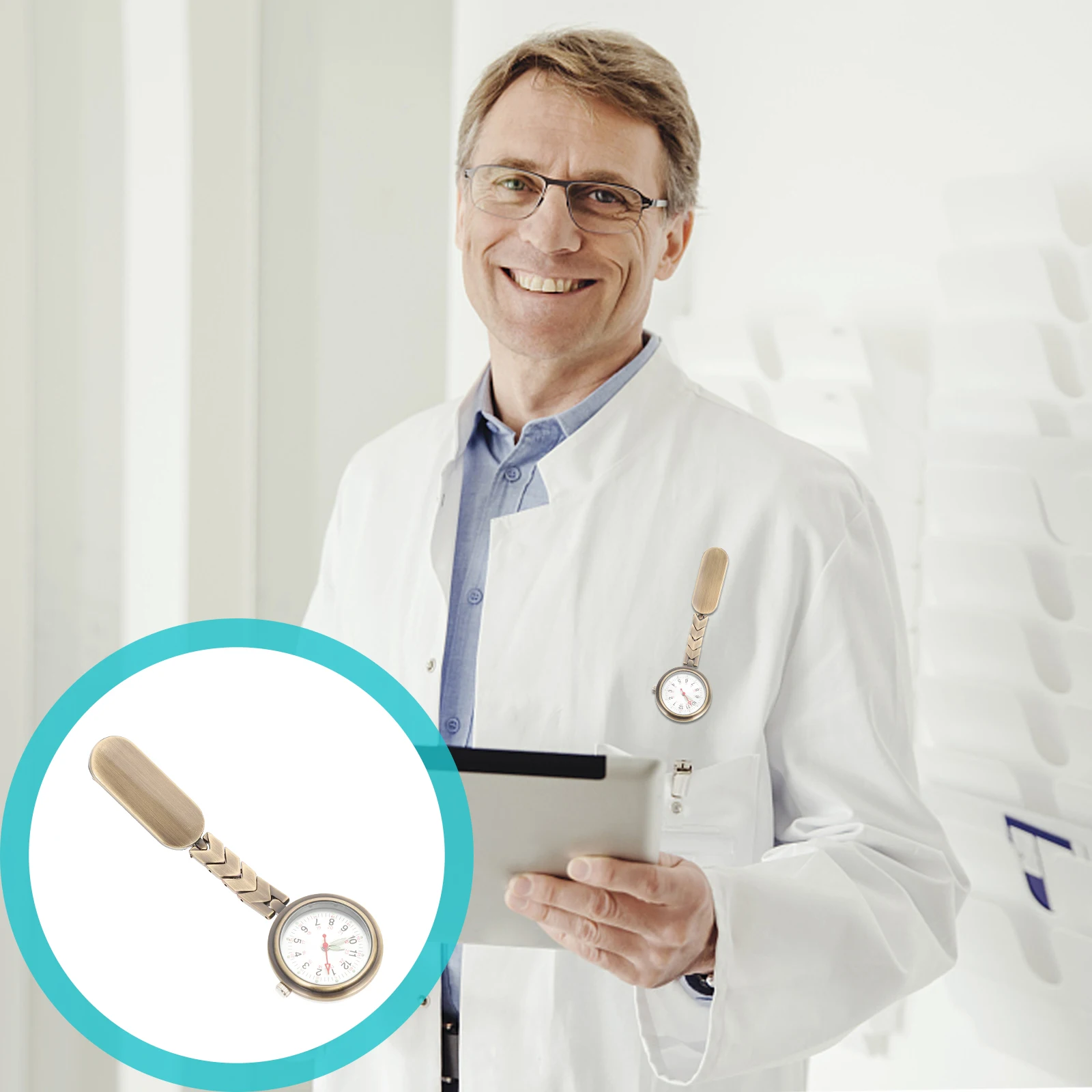 

1pc Nurse Pocket Hanging Clip-On Student Durable Fashionable Women Long Service Life Stable Practical Hanging Nurses Watch Fob