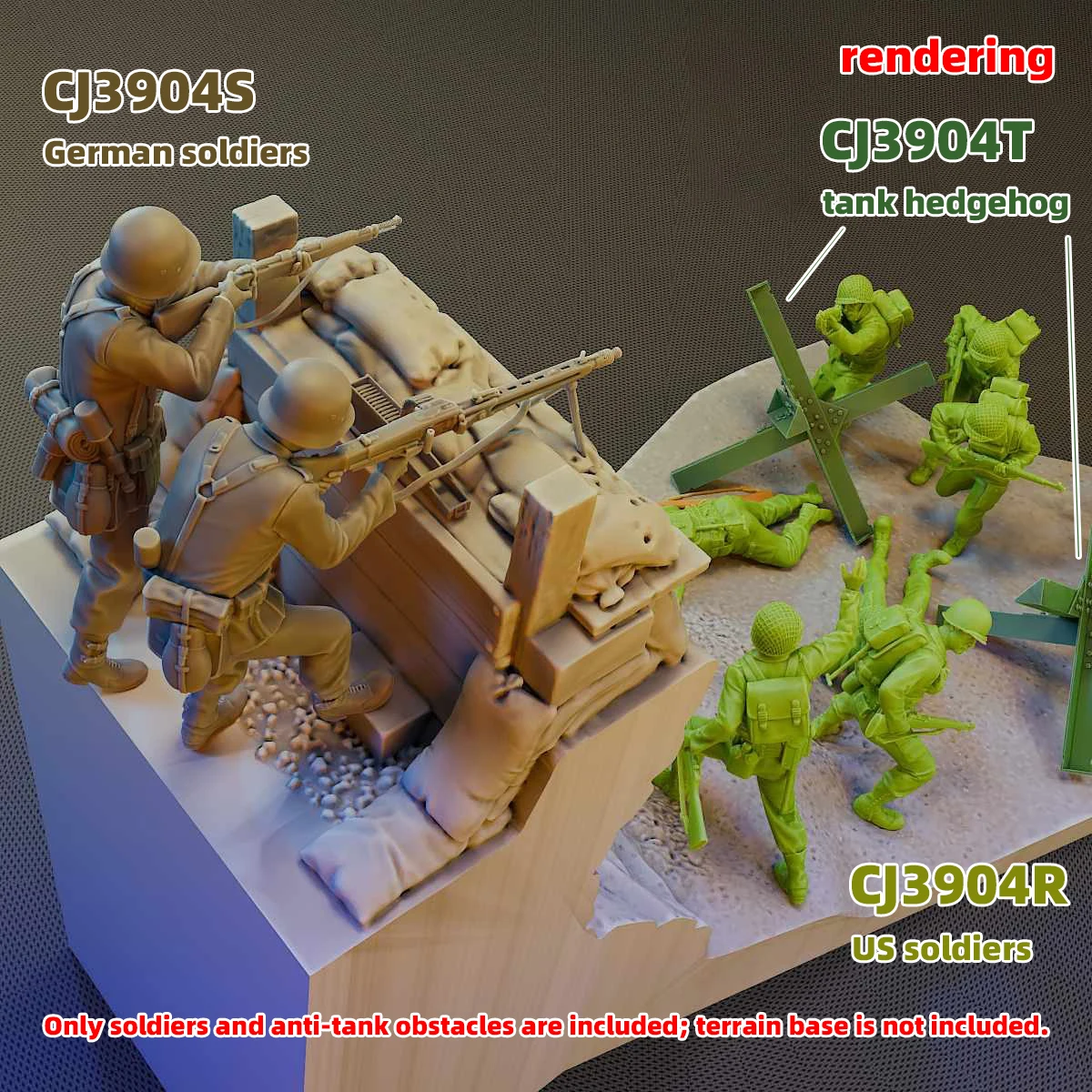 1/35 1/48 1/72 Maßstab Modellbausatz 3D Harz Miniatur-Soldatenfiguren US-Sturmtruppen Deutsche Verteidiger Unbemalt Unmontiert Diorama – Detail 13