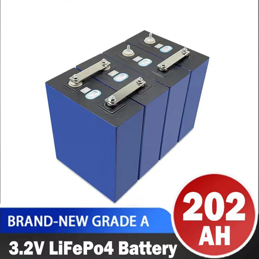 New 202Ah Lifepo4 Rechargeable Battery Pack 3.2V Grade A Lithium Iron Phosphate Prismatic New Solar EU US TAX FREE Lifepo4