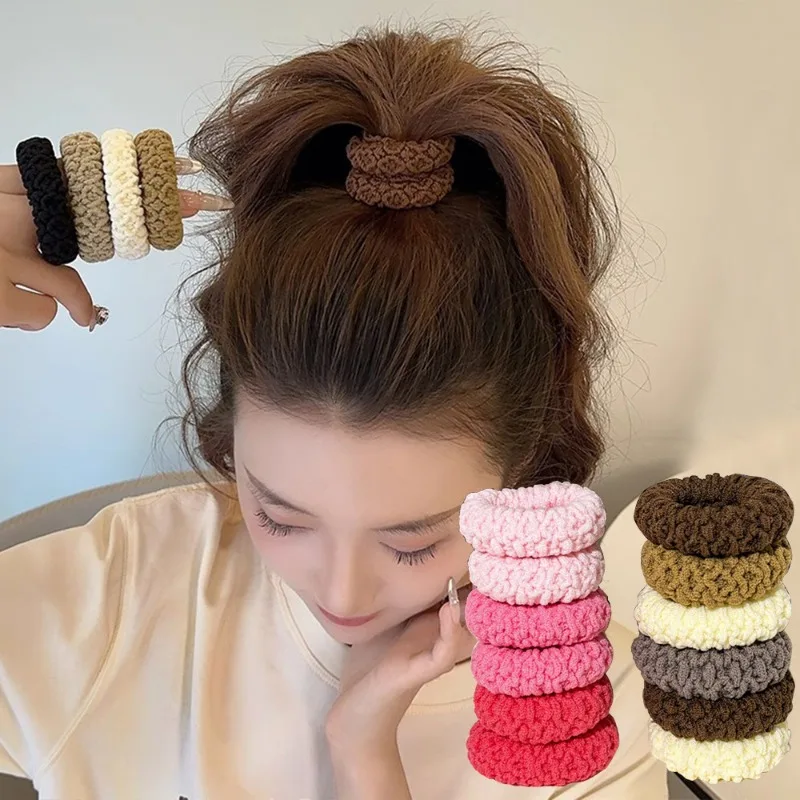 6Pcs/Set Women Hair Scrunchies Girls Elastic Hair Bands Children Headbands Hair Gum Tie Hair Accessories Party Birthday Gifts - 2