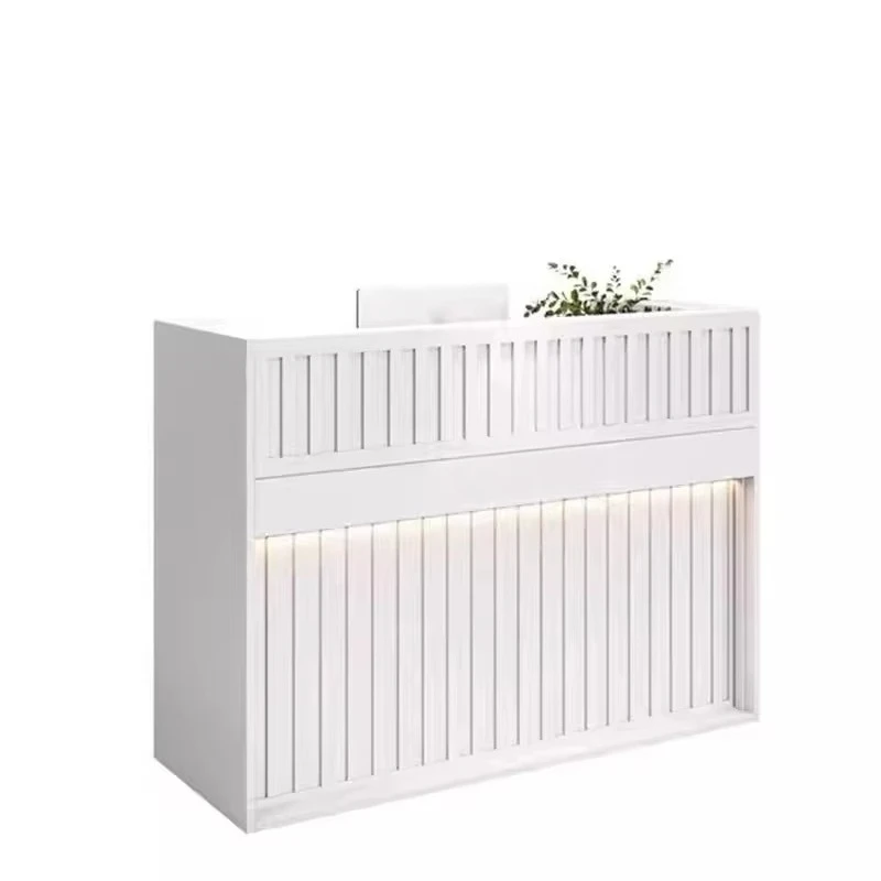 

&c Beauty Salon Furniture Wooden Front Desk Reception Table Office Hotel Salon Reception Desk