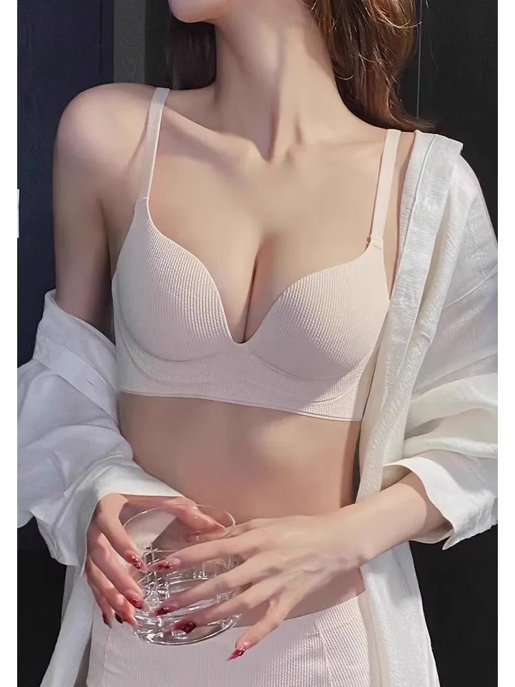 YUQI Push-up bh met kleine buste - Lift & Support, Anti-sag, Naadloos Geen beugel, Comfort Fit U-vormige rugbralette Anti-verslapping