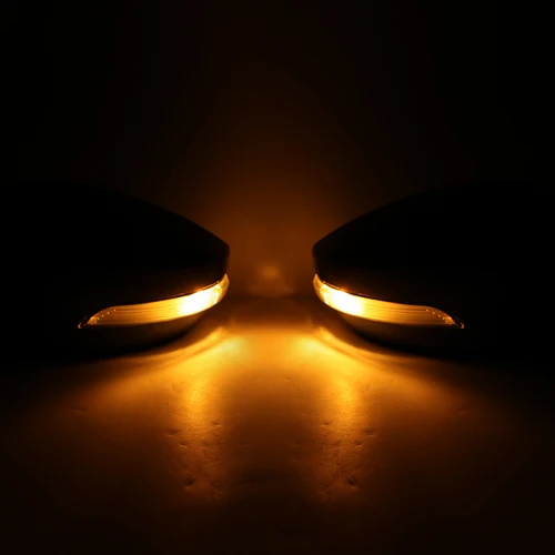 Imagen 2 del producto Conjunto de espejo calefactable de 6 pines para Ford Escape/Kuga 2013 -2019 espejos laterales de ala eléctrica negros con accesorios de lámpara de señal de giro