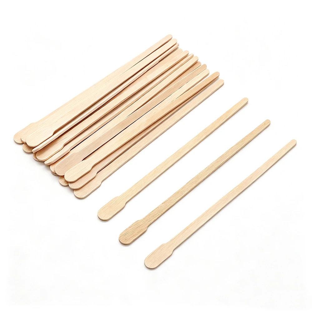 200Pcs Multifunctional Disposable Waxing Sticks Wood Hair Removal Wax Smooth Edge Applicator Mask Mixing Salon Beauty Nail Tools