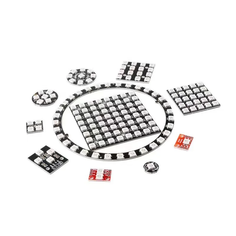 10PCS WS2812 driver 5050 LED beads 5V RGB color light module full-color 256 level brightness display