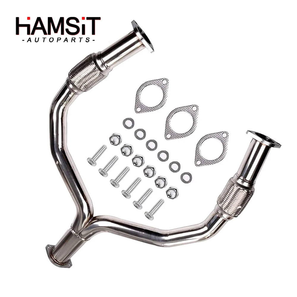 Hamsit Stainless Steel Y-Pipe Exhaust Downpipe For Nissan 370Z Z34 Infiniti G37 V36 VQ37VHR