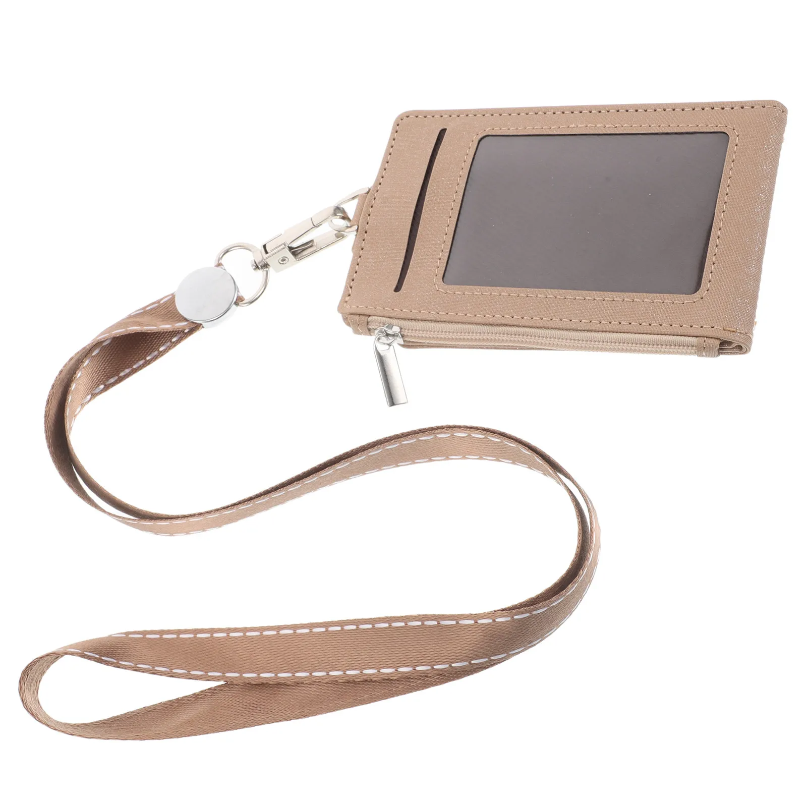 Plastic Versatile Id Badge Holder Card Holder With Lanyard Sleeve Protective Clear Name Badges Student Cards Work