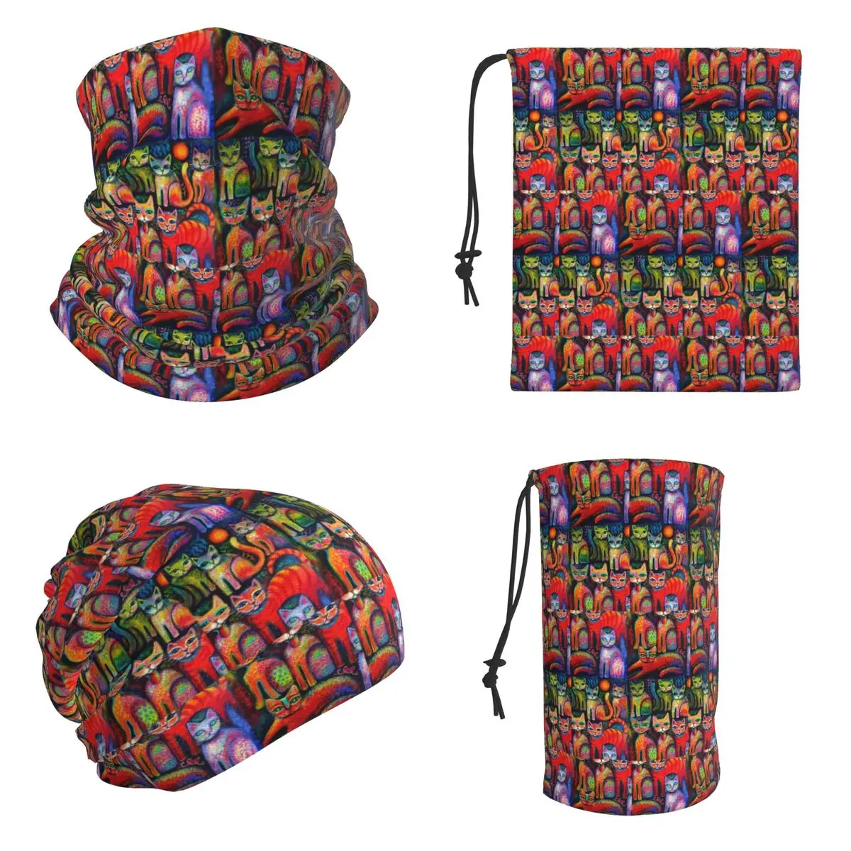 Cute Kittens Bandana Neck Gaiter Printed Mask Scarf Multi-use Balaclava For Men Women Adult All Season
