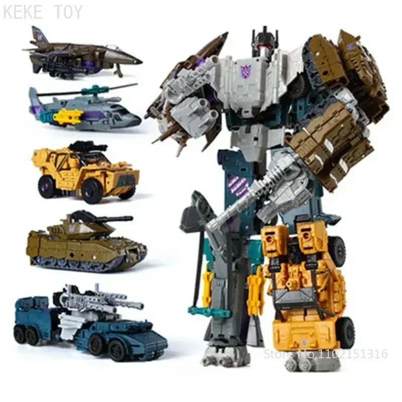 HZX Transformação Brushes Set, War Team Aircraft Tank Robot TF Action Figure, Presente Dos Miúdos, 5 em 1 Conjunto