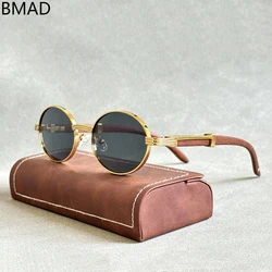 Wooden Fashion Sunglasses Women Vintage Oculos Sunglasses For Men Oval Designer Glasses Trending Sun Lentes Luxury Gafas Lunette