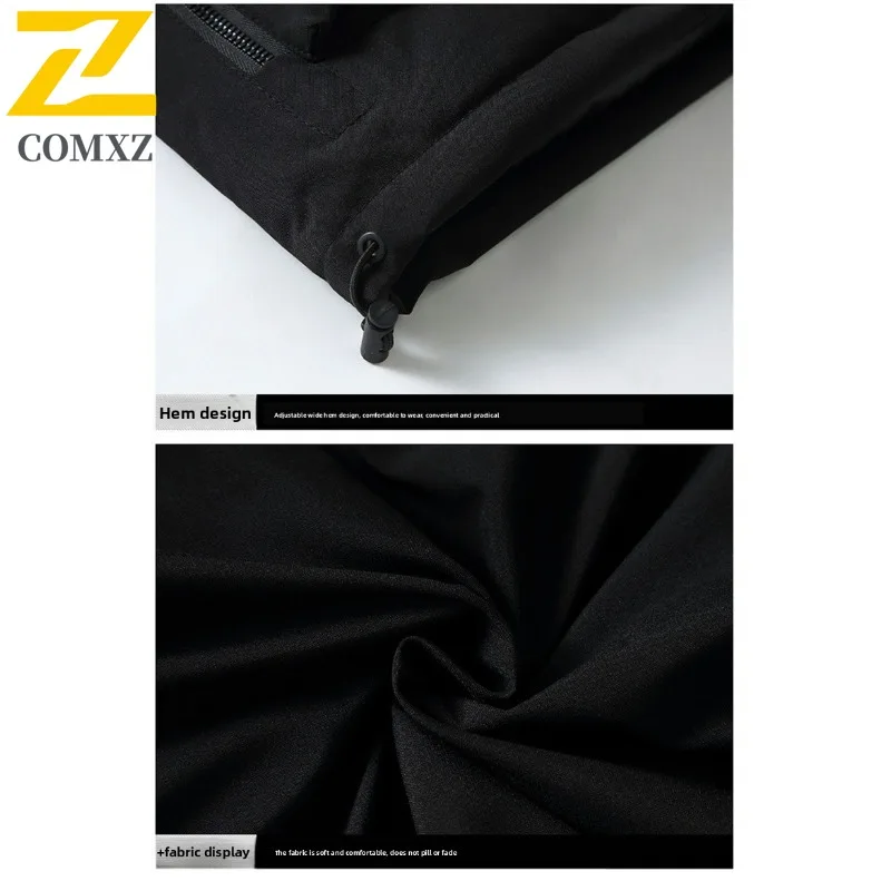 COMXZ Couple solid Color Puffer Coat Men Thick Stand Collar Business Casual Padded Coat Youth Padded lightweight windbreaker