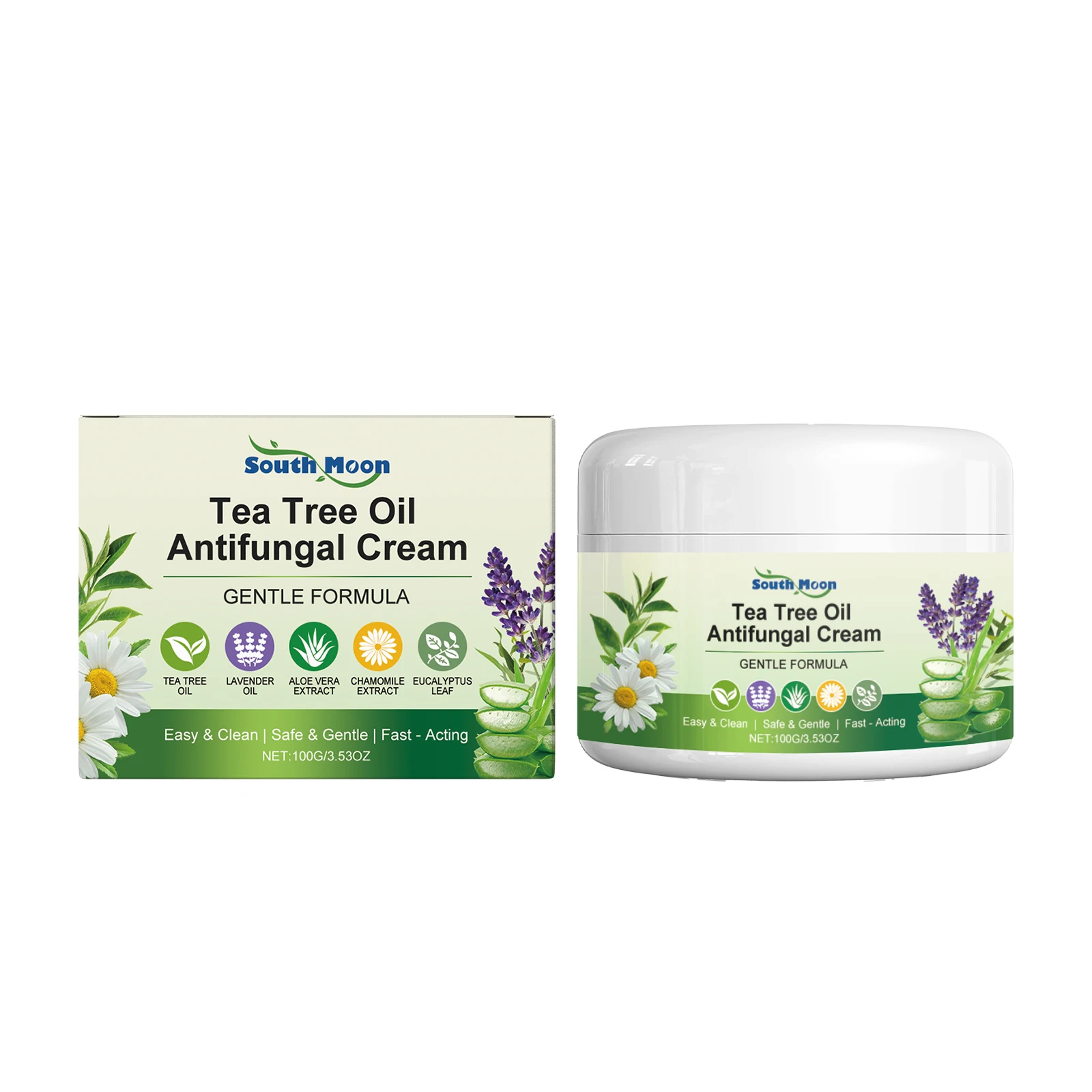 South Moon Tea Tree Oil Antifungal Cream Mild Improve Dry Itchy Skin Ease Redness And Skin Irritation Balanced Skin Condition