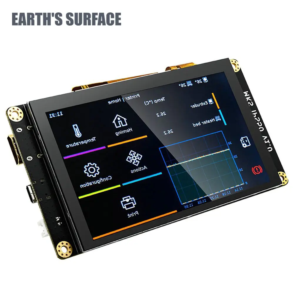 Imagem -04 - Makerbase-tela Capacitiva Klipper Tela Lcd Peças de Impressora 3d Hdmi para Mks Skipr Mks pi Es3d