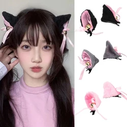 Anime Cat Ears Bell Hairpin Lolita Plush Kawaii Headwear Girl Cute Hair Clip Halloween Headdress Hair Accessories Prop