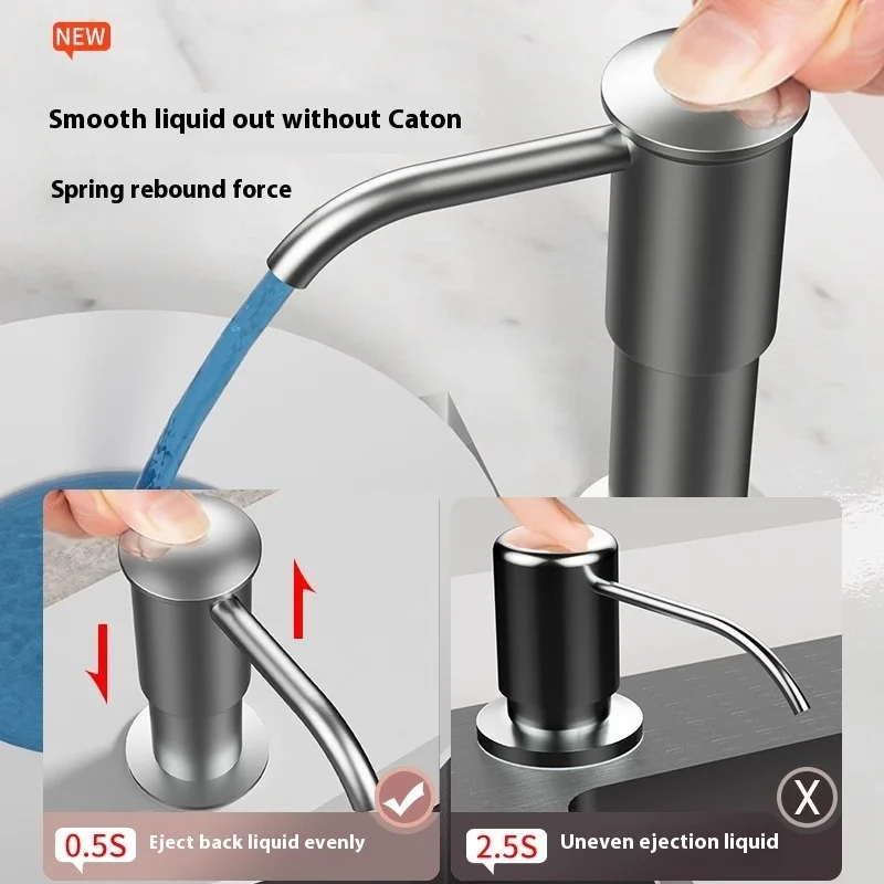 موزع الصابون لحوض المطبخ المدمج في الحوض موزع الصابون كونترتوب مضخة توزيع الصابون لوازم المطبخ