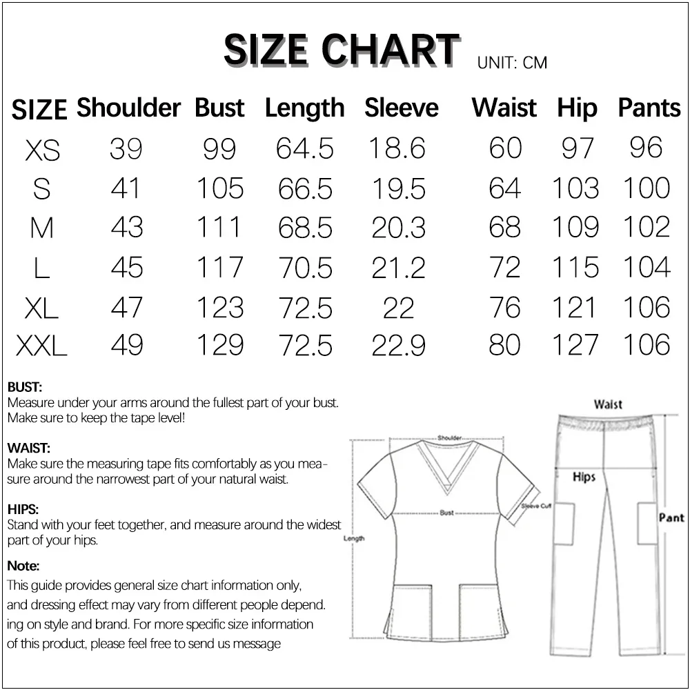 Multicolour Straight Pant Suit Doctor Nurse Nursing Uniforms Short Sleeve Surgical Tops Pocket Pants Medical Clinical Scrubs Set