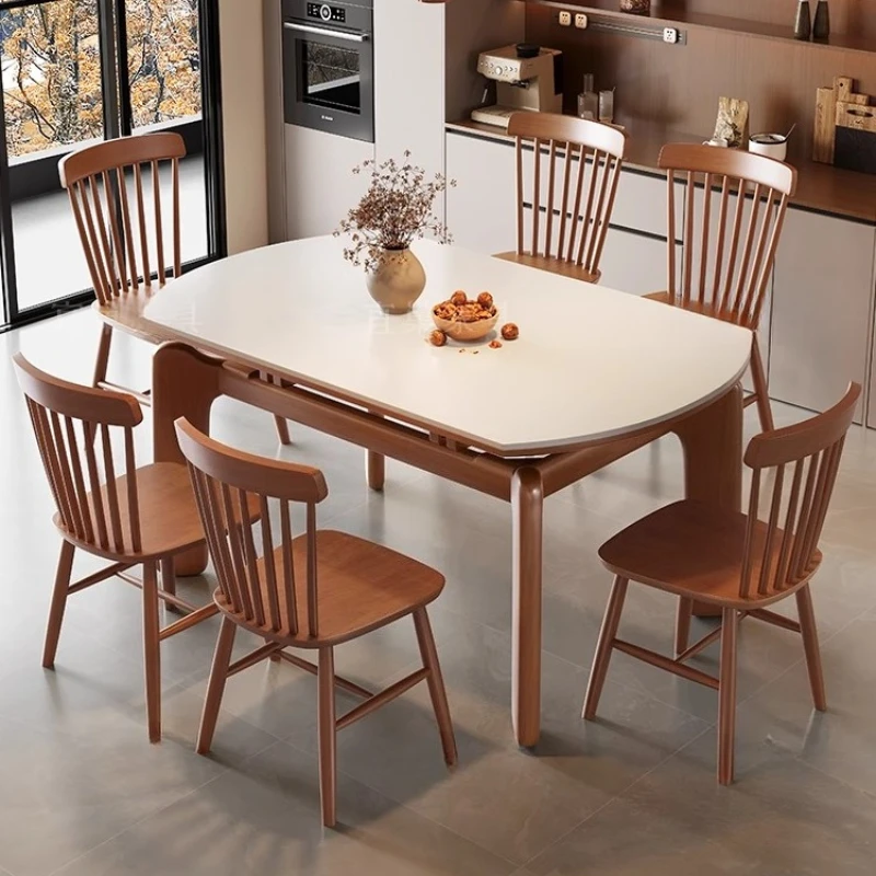 

White Chair Dining Table Design Rectangle Kitchen Vase Dining Table Nordic Waterproof Muebles De Cocina Living Room Furniture