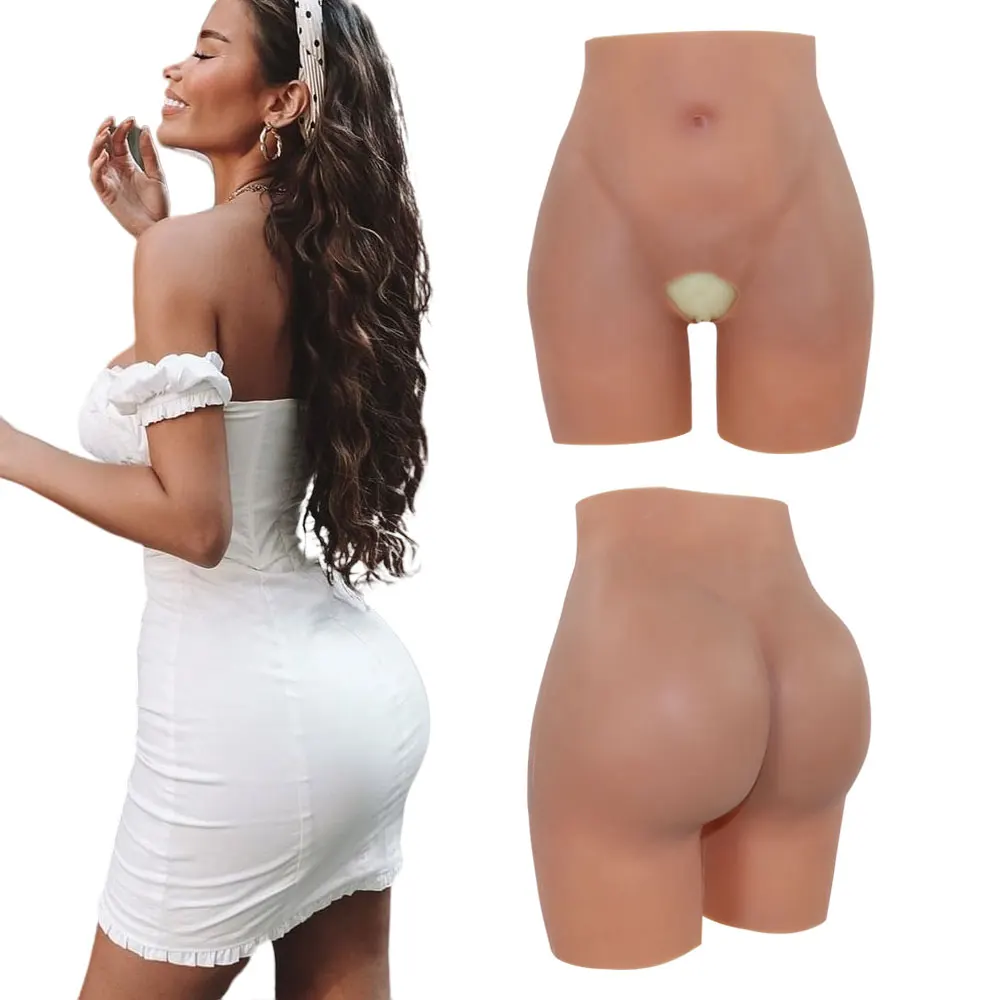 YUERUGOU Silicone 1cm Big Buttocks Pads Underwear High Elastic Artificial Hip Shaper Padded Panties For Women Men Shapewear