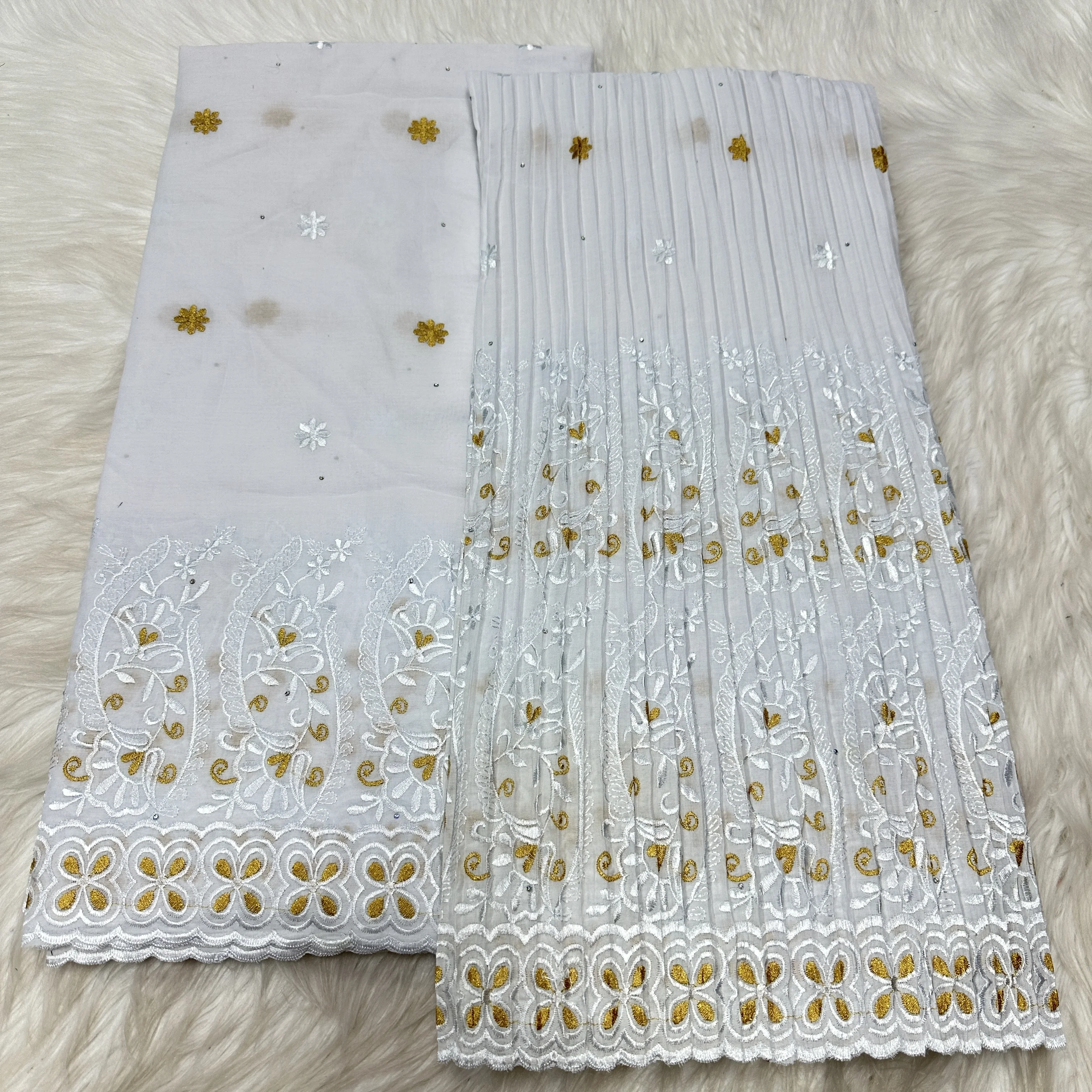 

New 2025 Swiss Lace Fabric New 100% Cotton 2.5code+2.5code African Nigerian French for High End Wedding Party Bride Sewing Dress