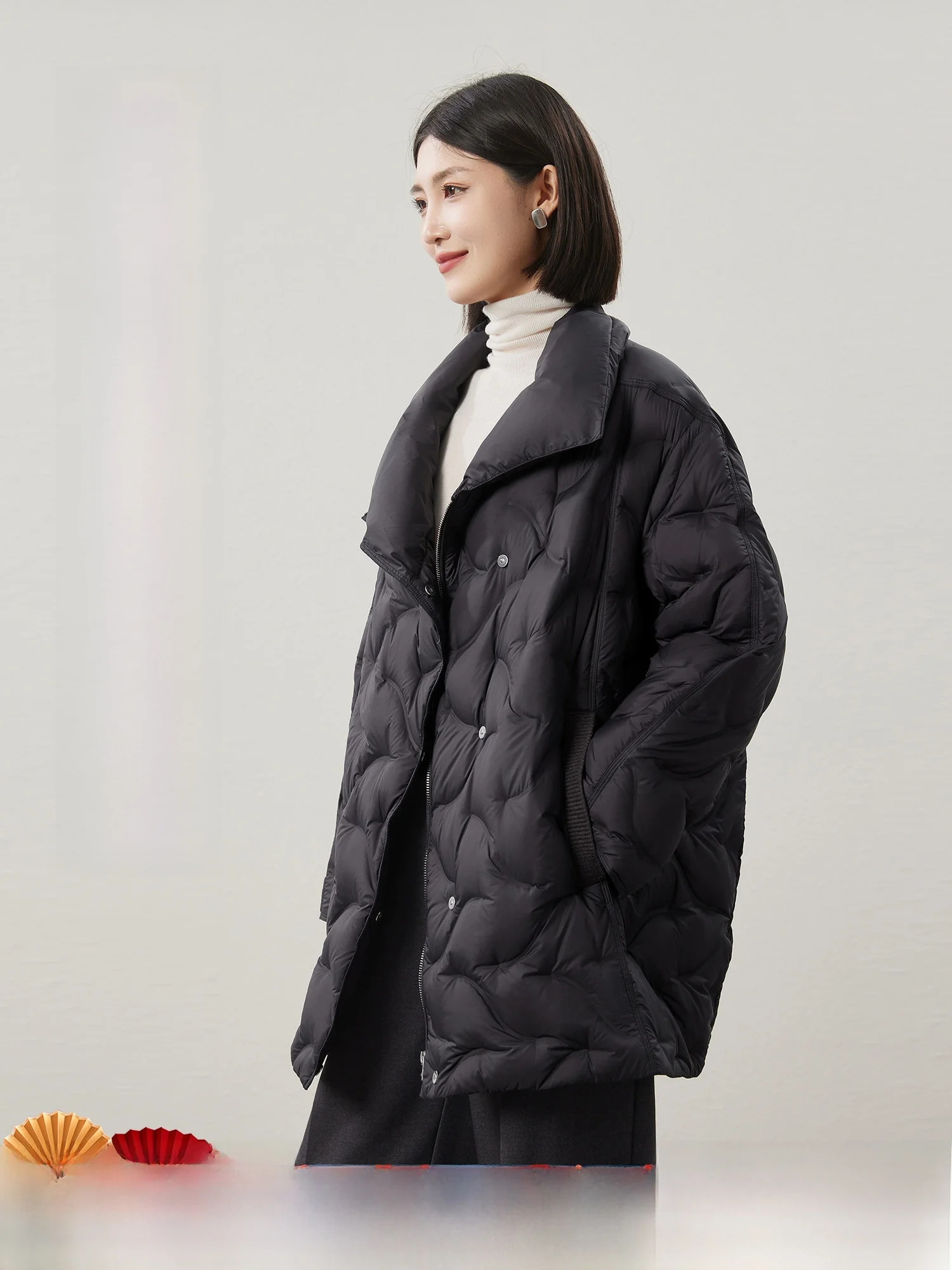 

Высококачественная женская куртка Mijia из нейлона с отстегивающимся воротником-стойкой на молнии для осени и зимы...