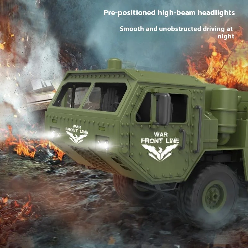 JJRC Q60 Q75 1:16 RCカー シミュレーション THAAD 六輪軍用トラックモデル オフロードクライミング 子供用RCカー おもちゃ クリスマスプレゼント