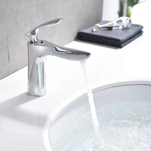 Golden luxury bathroom tap, hot and cold water, sink mixing tap, single -hole brass basin taps 12 Main Sales Tap Lavabo Luxury - №3