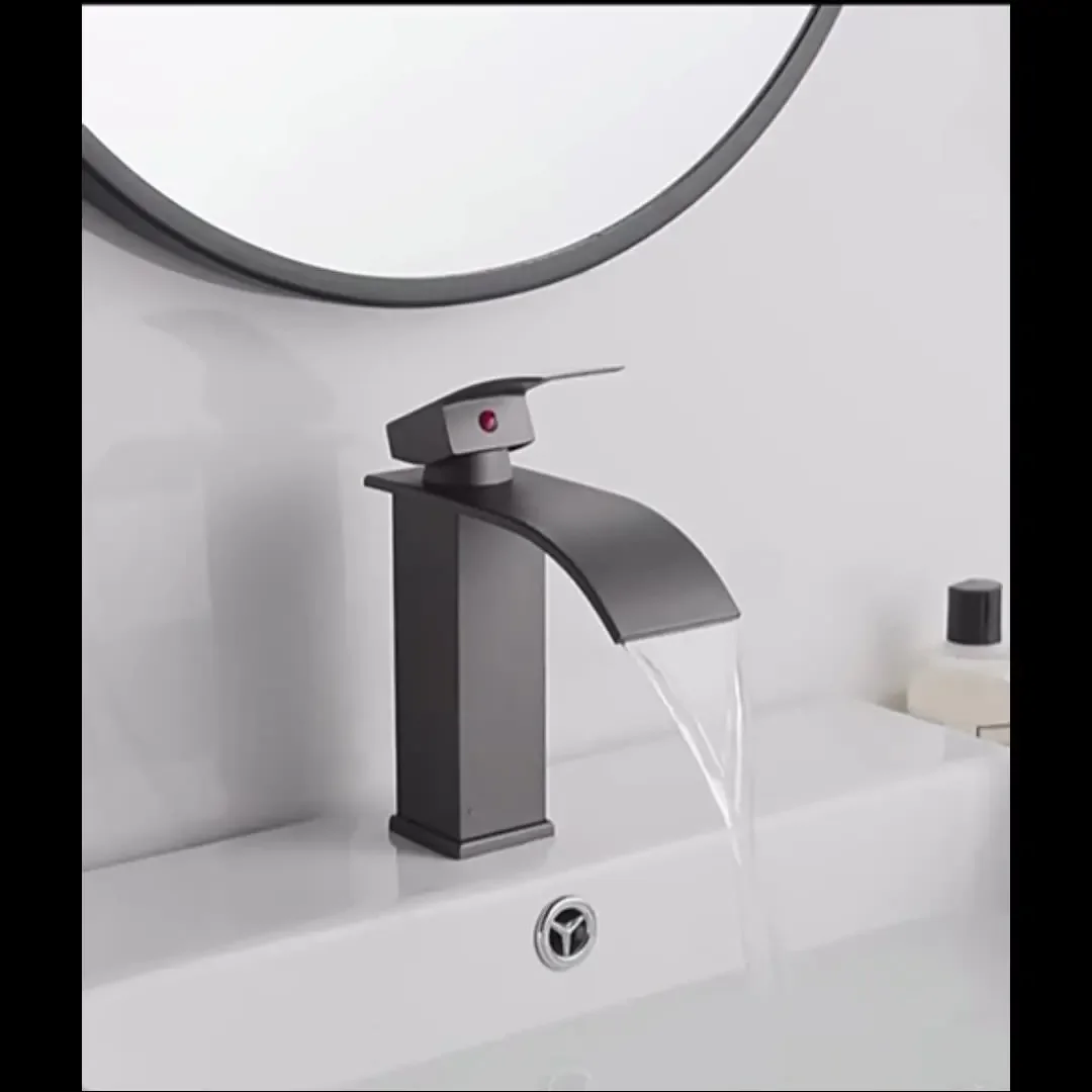 Waterfall Sink Rotating Rain No Contact Sensor Smart Faucet Hot and Cold Mixer OEM Bathroom Ceramic Valve