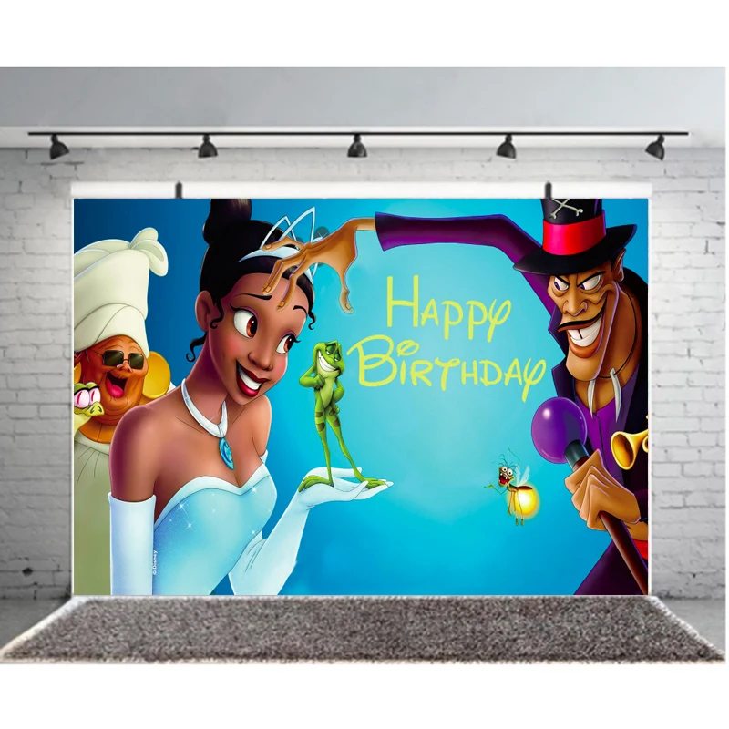 Tiana The Princess And The Frog Photo Backdrop Background For Photography Baby Shower Birthday Decoration Props  Party Supplies