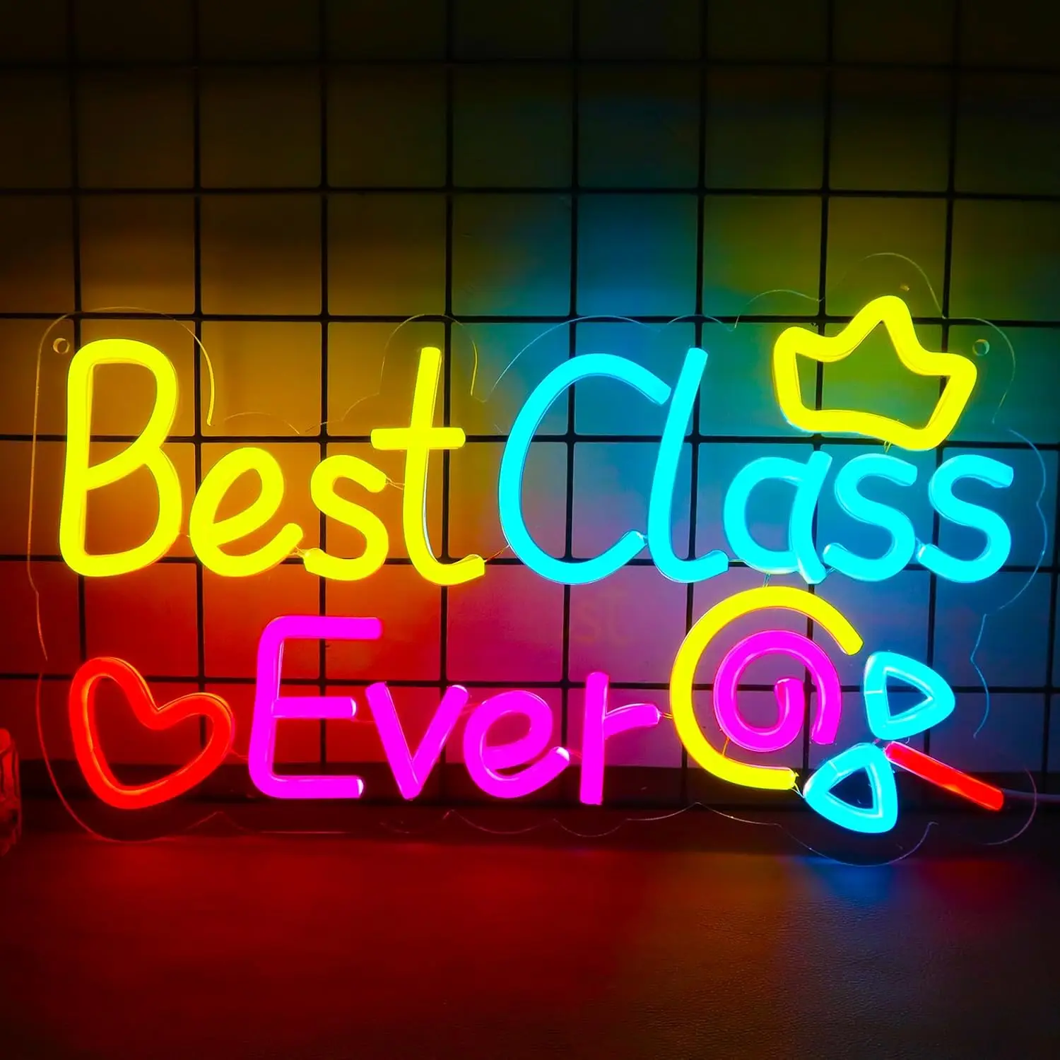 史上最高のクラス-ネオンサイン-led-ネオンライト-寝室の壁-教室-図書館-美術館の装飾-クリスマス-誕生日パーティー-ギフト-調光可能