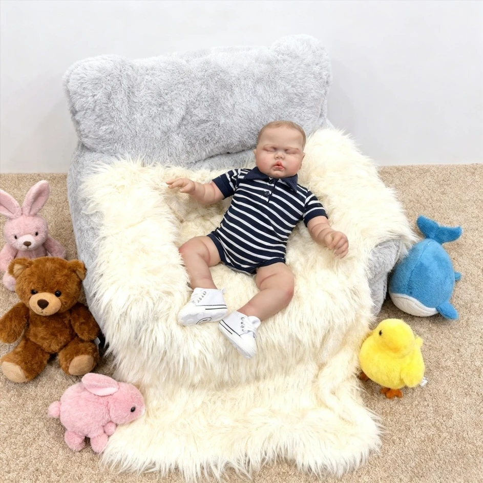 

NPK Newborn Pickle 24'' Lifelike Reborn Toddler 3D Skin Multiple Layers Painting Collectible Art Doll for Children Gift Toys