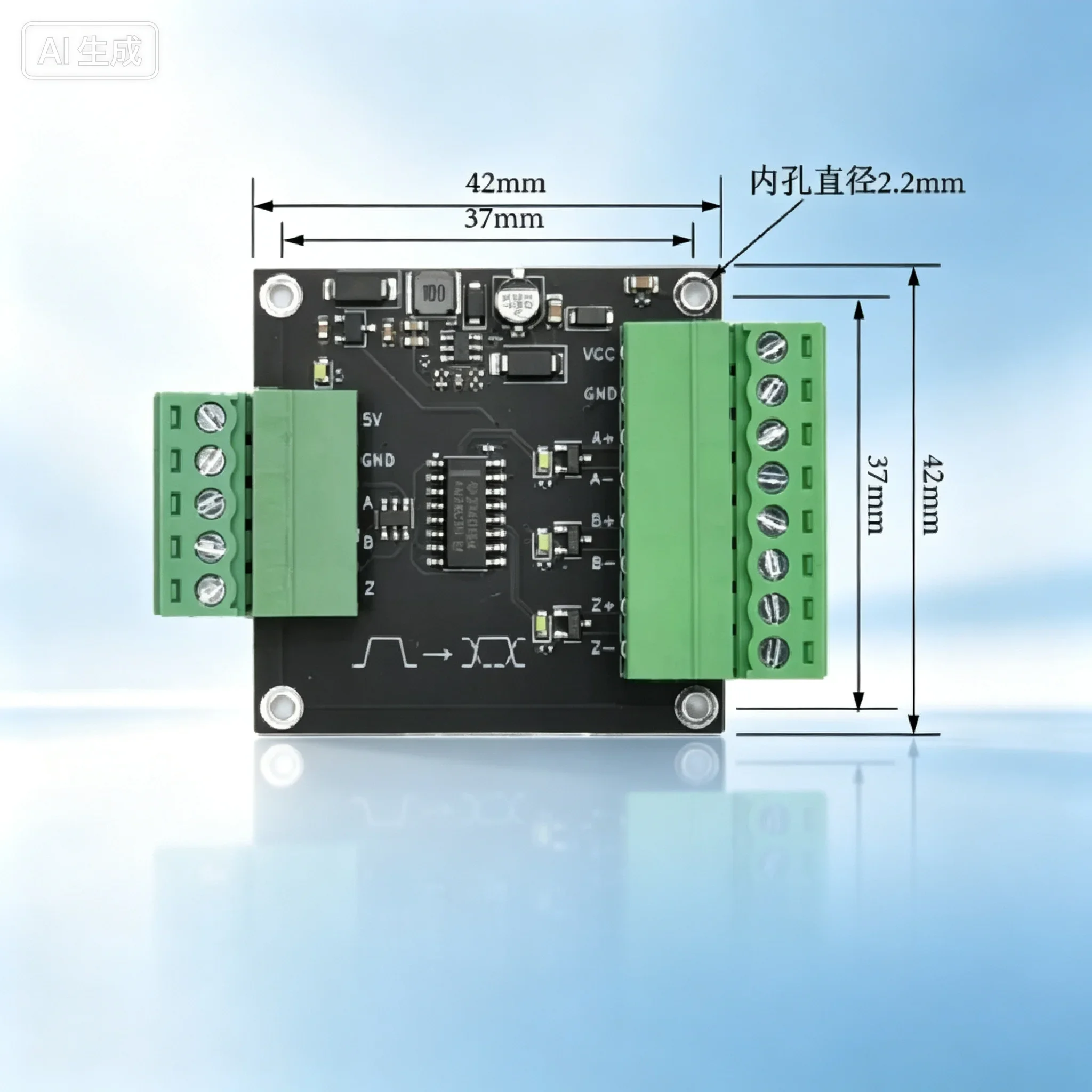 Professional Signal Conversion Board for Single-Ended to Differential, Long Distance Line Driver, AM26C31