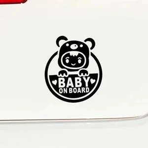 15.5x13.5cm Baby on board car car stickers car body body rear window bumper pvc décor vinyl decal auto tuning accessories 11 Main Sales Sticker for Crack Walking - №9