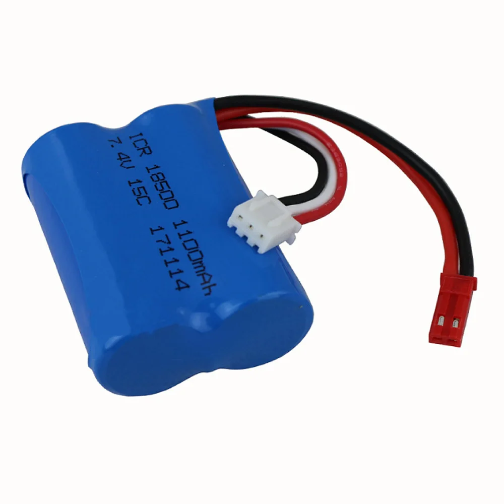 7.4 V 1100 mAH Lipo Batteria Per Il controllo Remoto elicottero JST SM Plug Li-po Battery 7.4 V 1100 mAH 15C di scarico 18500 batteria giocattolo