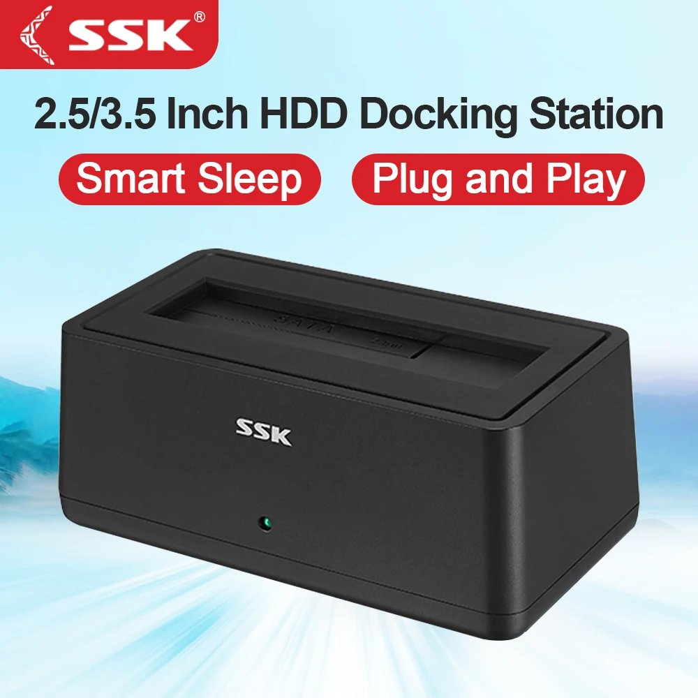 SSK 2.5/3.5 Inch Docking Station USB 3.0 To SATA Extemal Hard Drive Case Support UASP 20tb for SSD HDD Enclosure Adapter PC Case